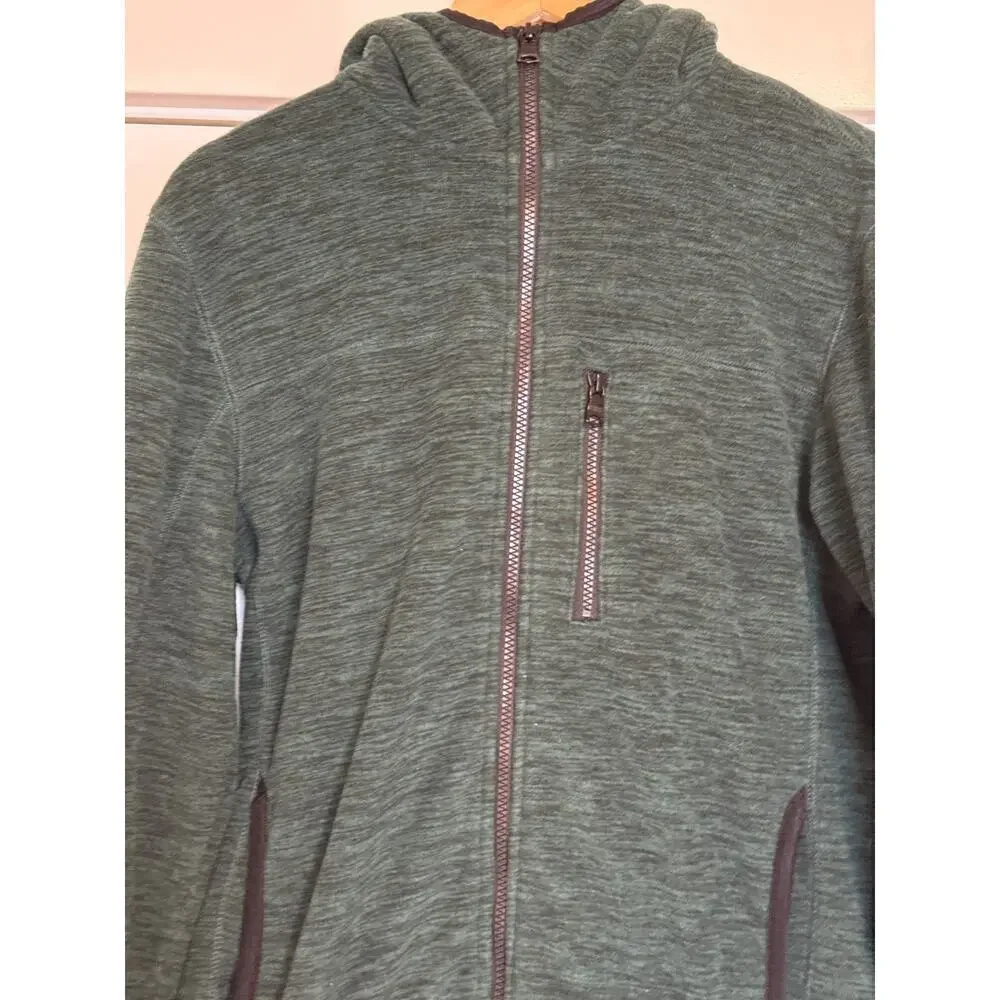 NEW Banana Republic Artic Fleece Full Zip Hoodie Pine Green Men’s M